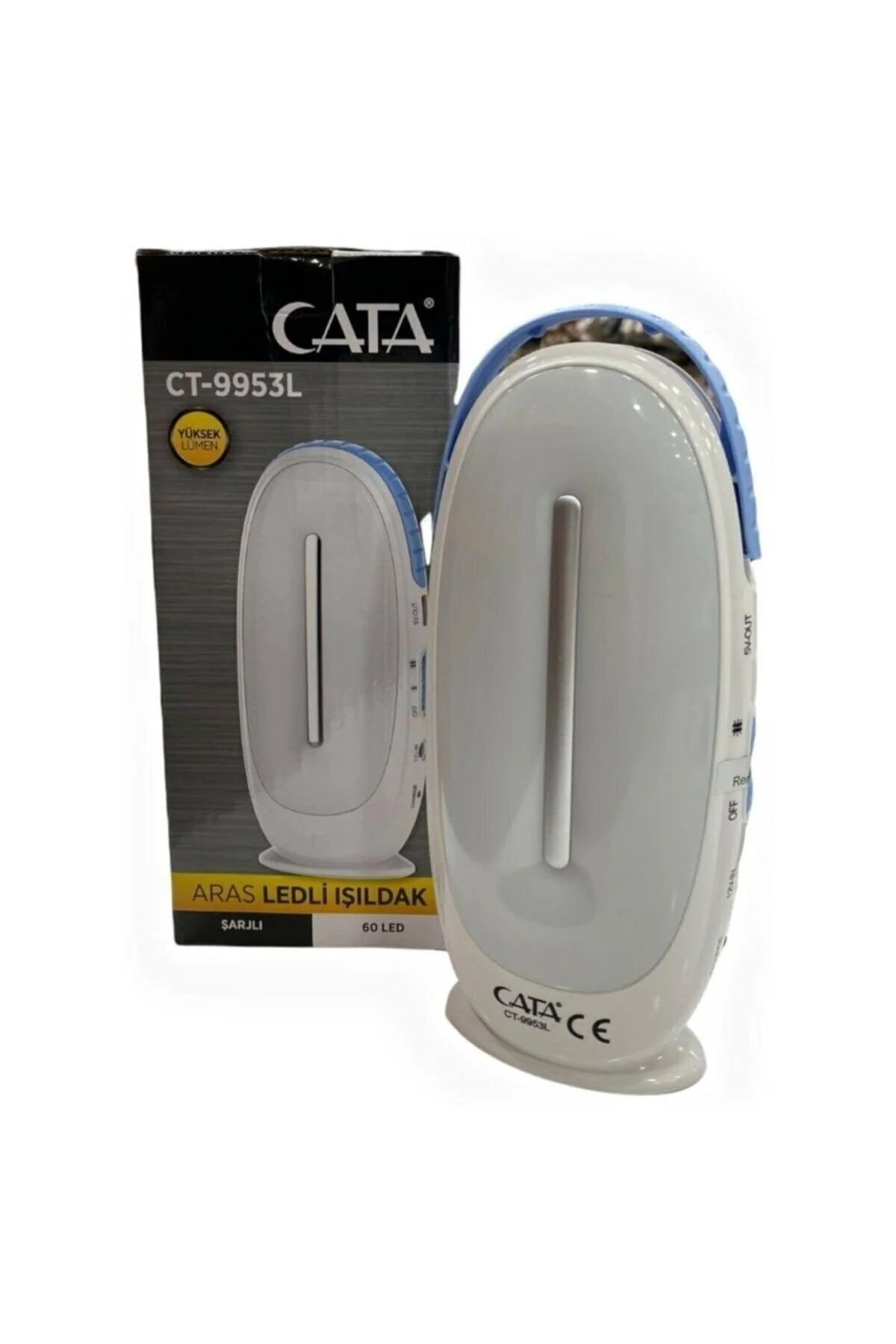 60-LED Rechargeable Searchlight with USB Power Output and Dimmer