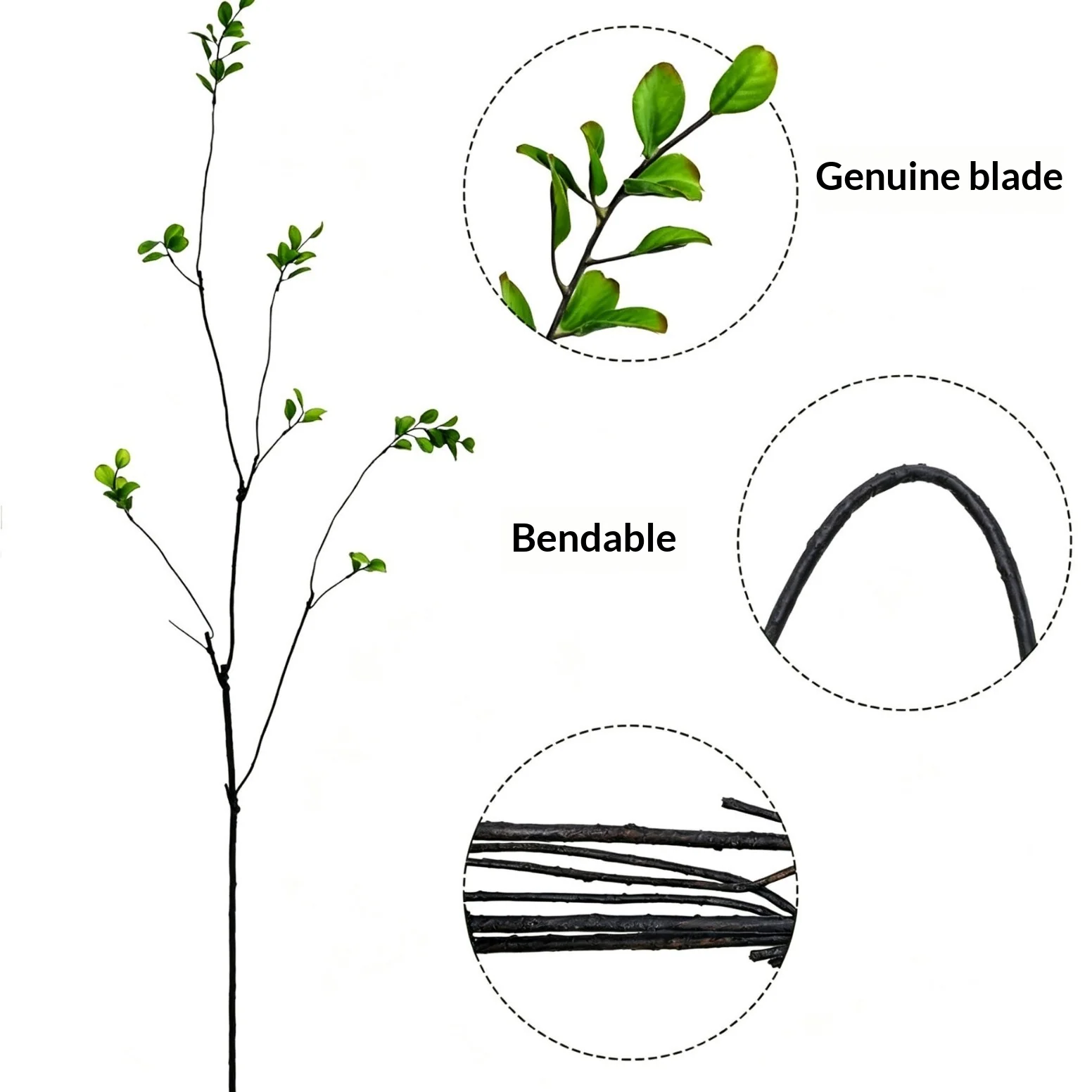 Artificial Autumn Branches with Realistic Leaves