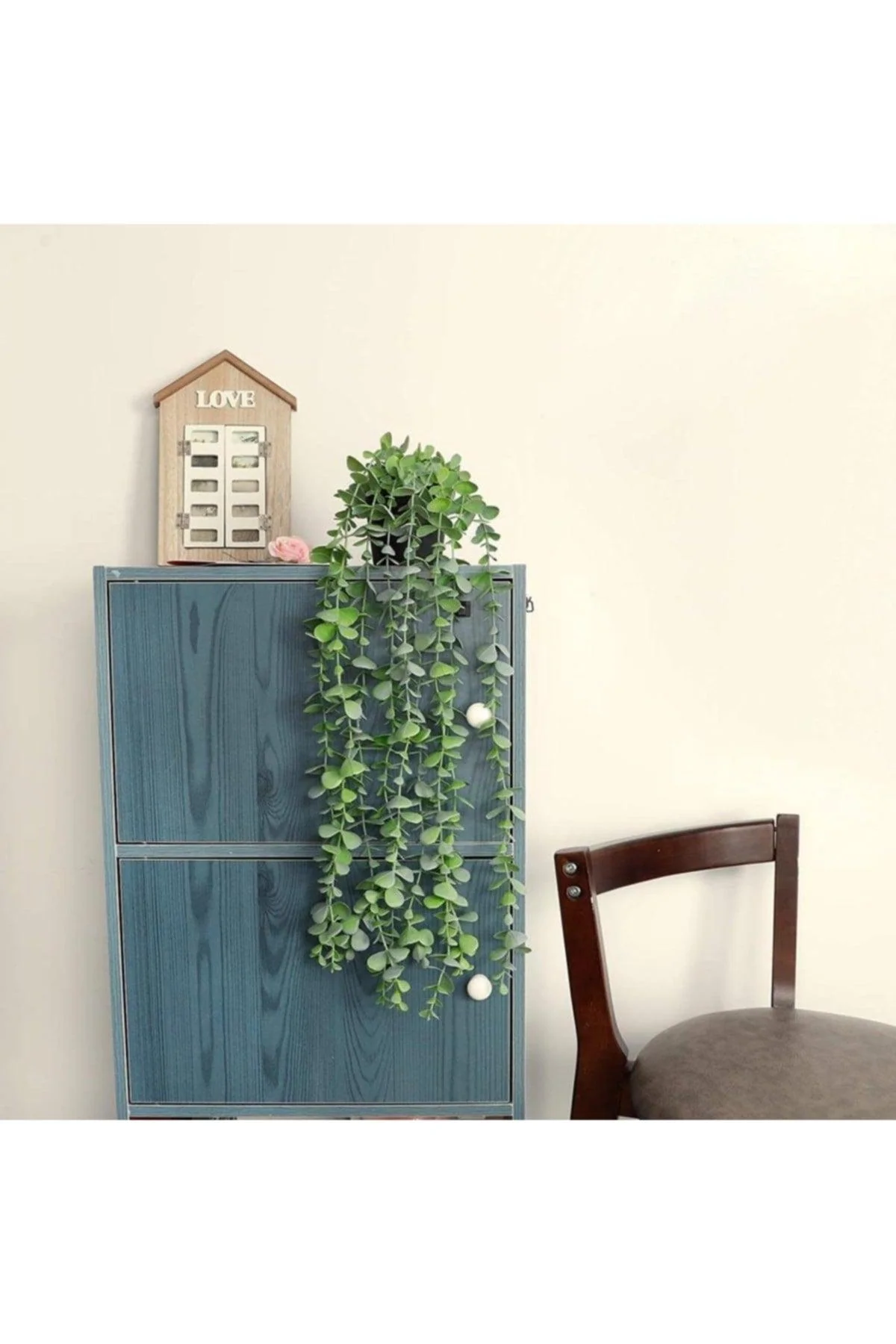 Hanging Eucalyptus‑Style Artificial Flower Pot – 80 cm