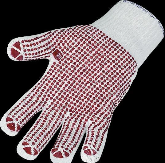 Comfortable cotton and polyamide work gloves with non-slip grip