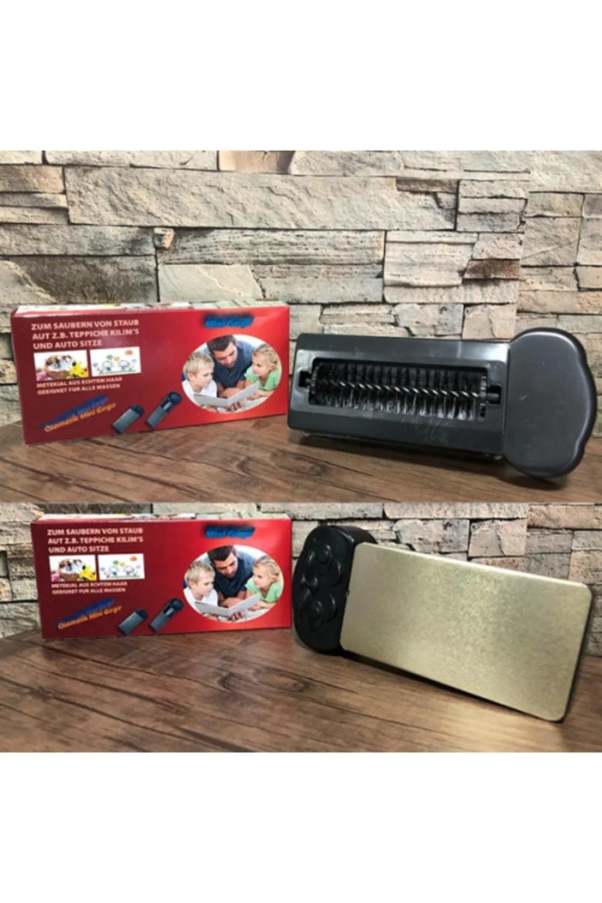 Mini vacuum cleaner with swivel brush and hopper