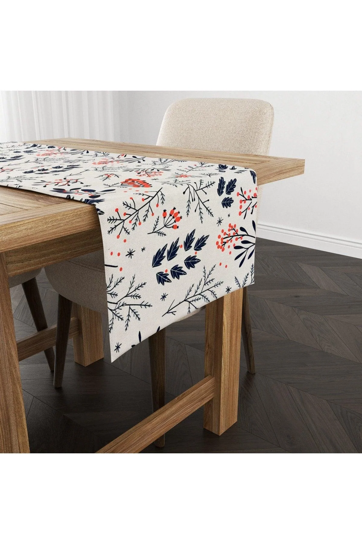 140cm Autumn Pattern Linen Table Runner