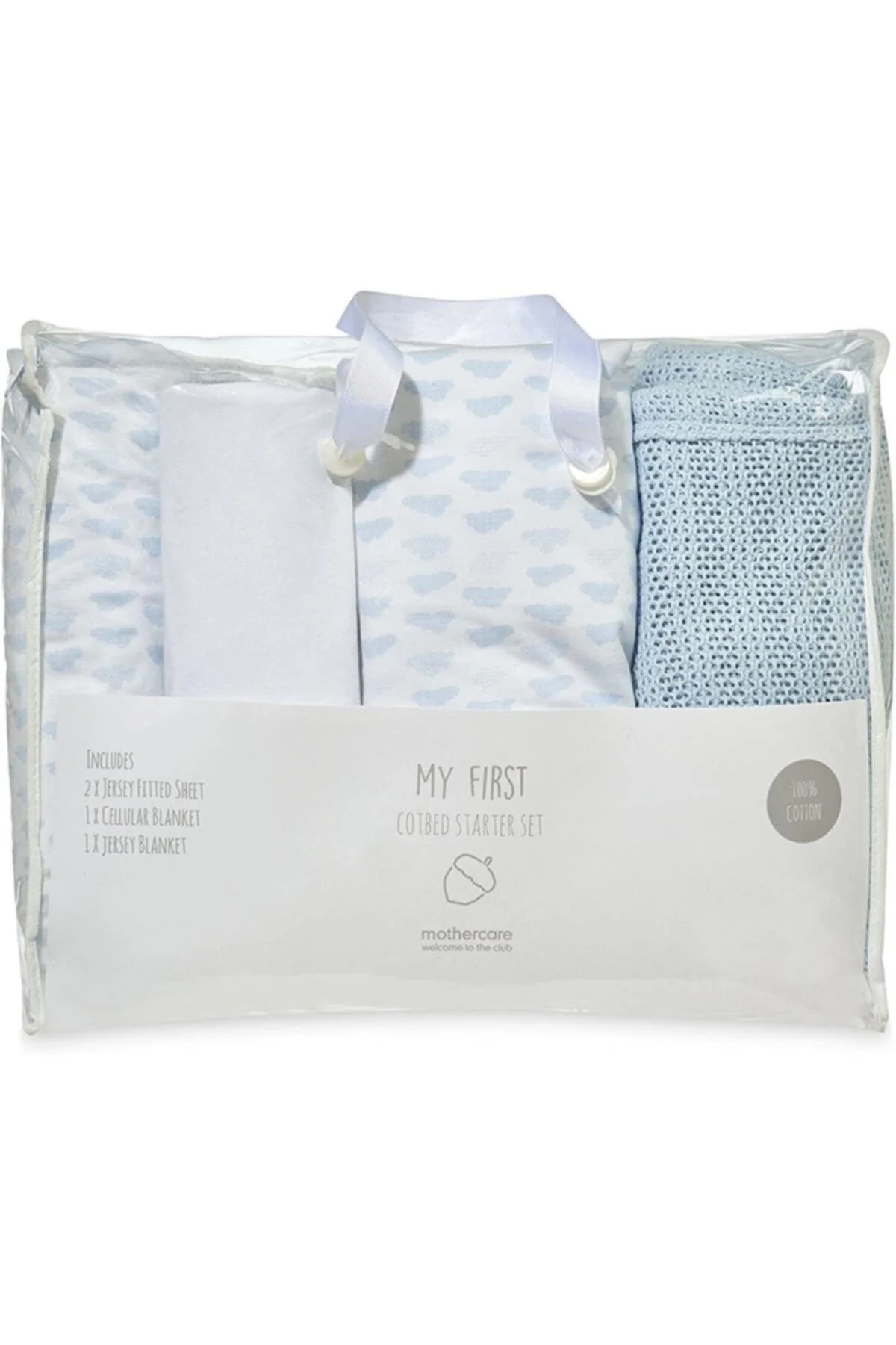 Organic Cotton Baby Bedding Set – Includes Elastic Sheets, Muslin Blanket, Pike Blanket