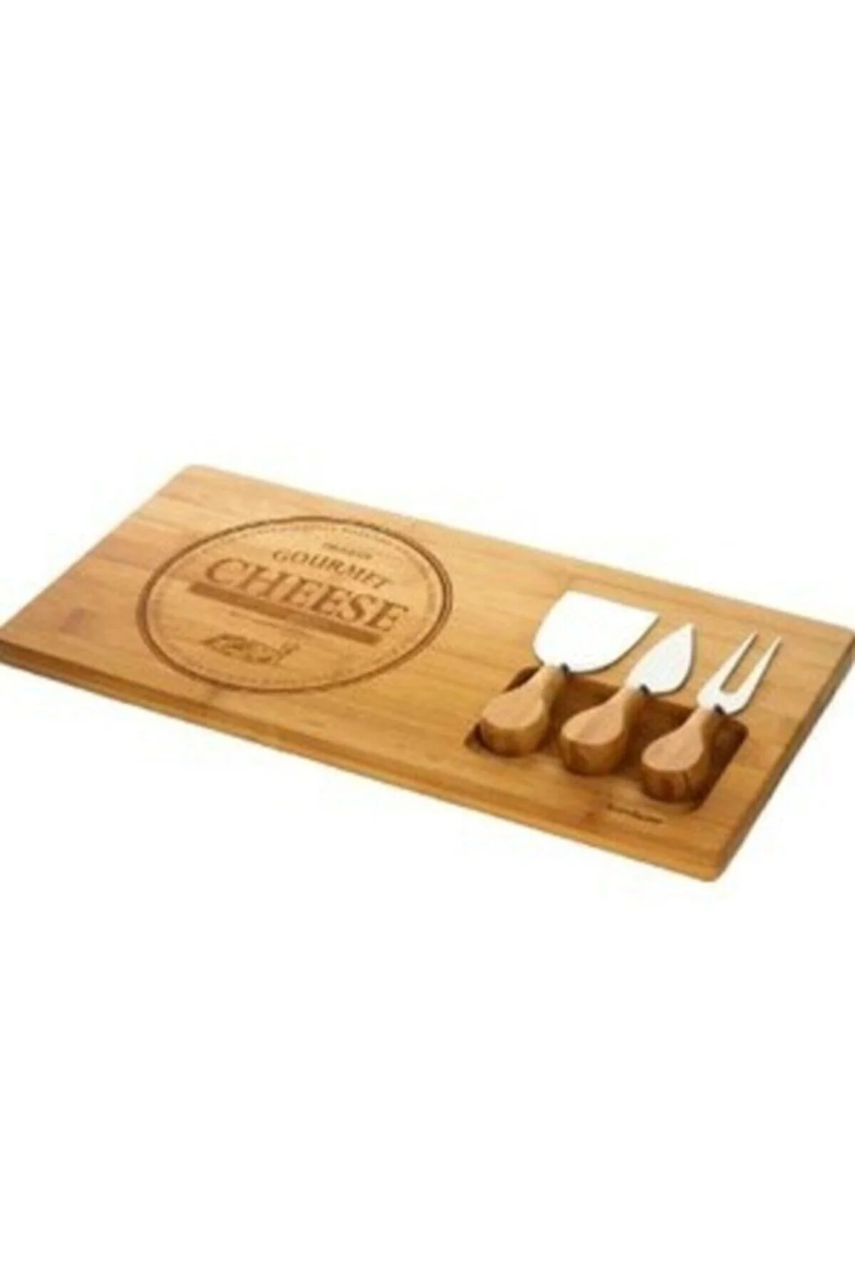 Bamboo Cheese Serving Board Set with 4 Pieces