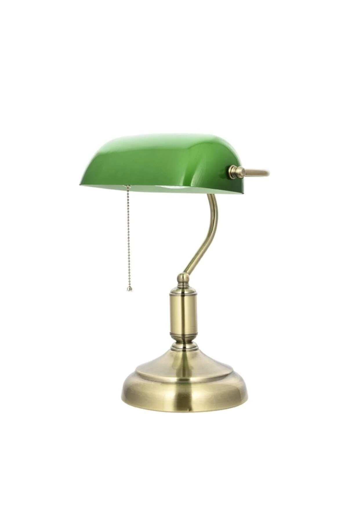 Green Tumbled Glass Table Lamp with E27 Socket - 37cm Height