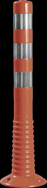 Flexible polyurethane parking post with mounting hardware