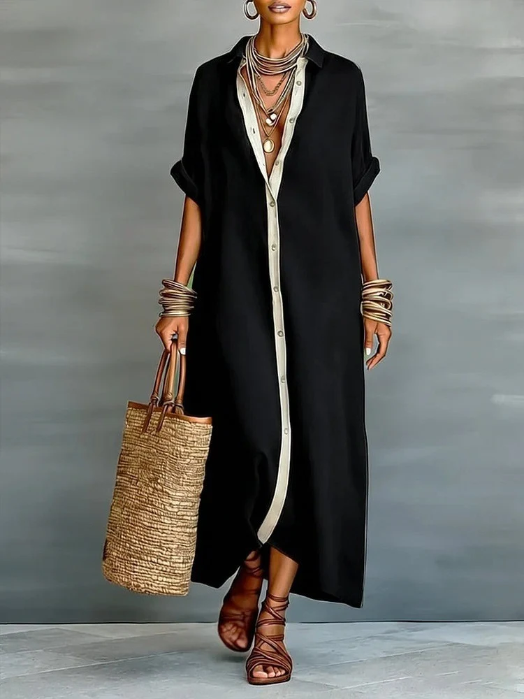 Beachy Button Down Maxi Dress