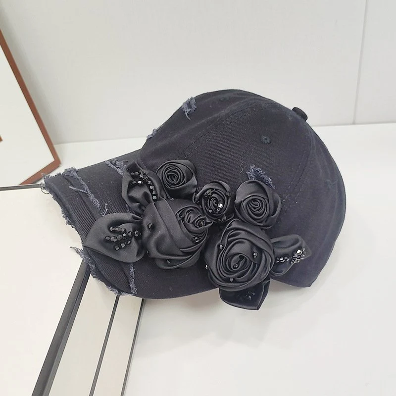 Beige & Black Adjustable Windproof Hat for Women