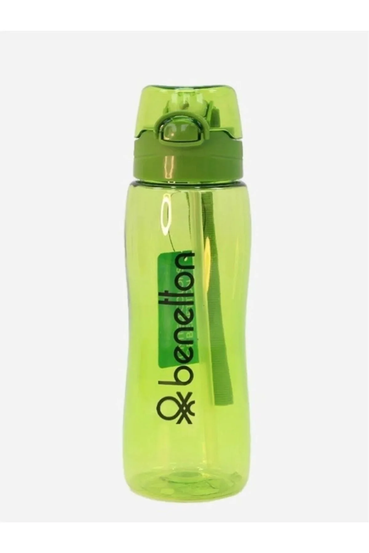 700ml Tritan water bottle with automatic push-up cap in green