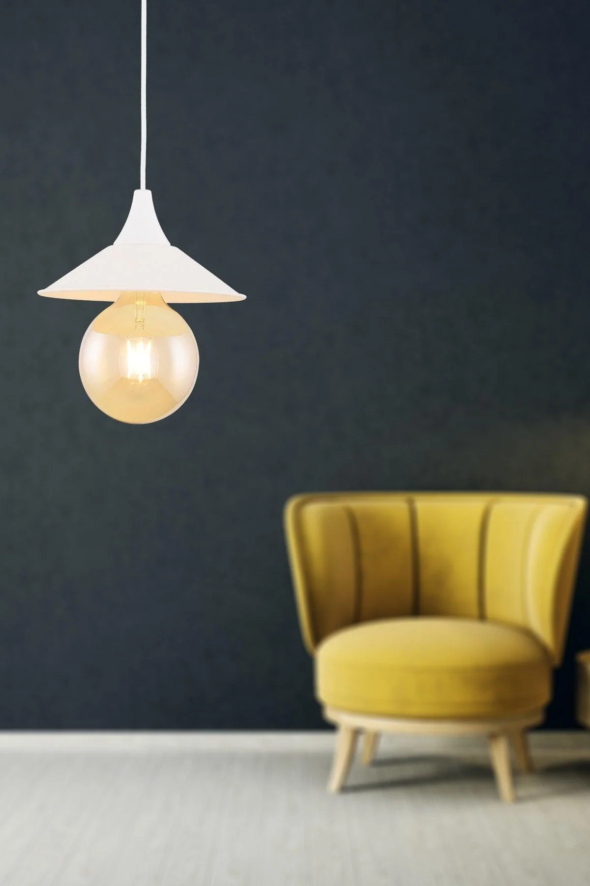 Modern white single pendant chandelier for elegant lighting