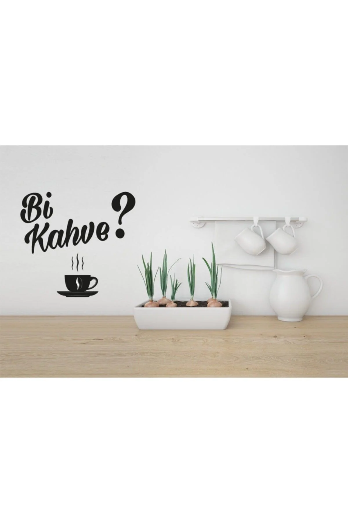 Removable wall sticker with brown bohemian leaf pattern