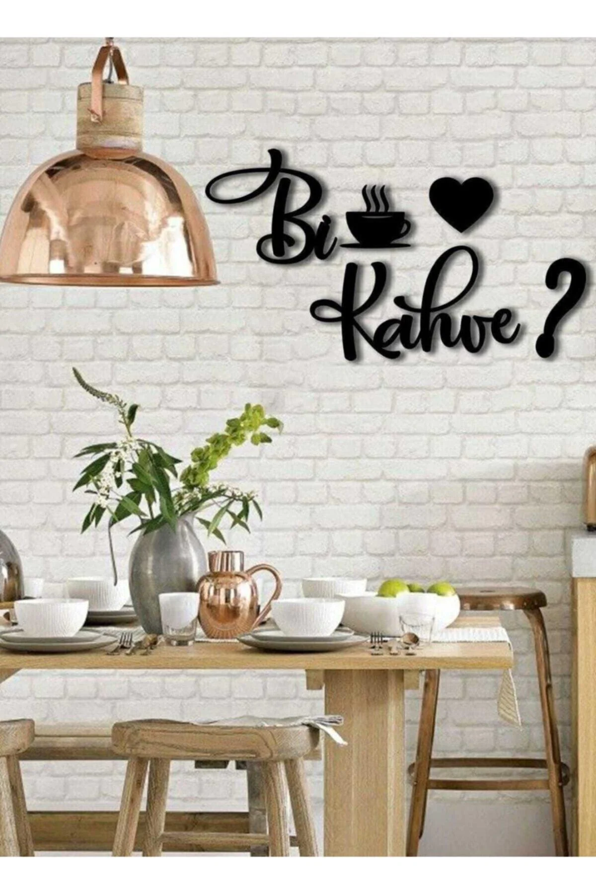 Brown Coffee-Themed Wall Lettering – 36 × 50 cm