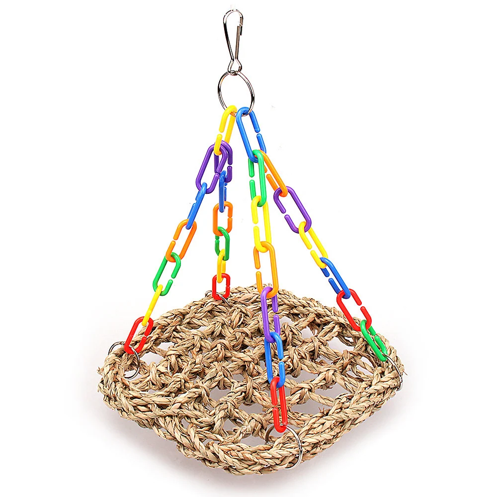 Bird Grass Net Parrot Swing Hammock