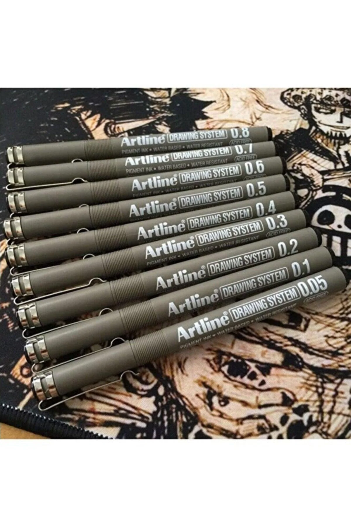 Black Rapid-Dry Technical Drawing Pens (9-Pack)