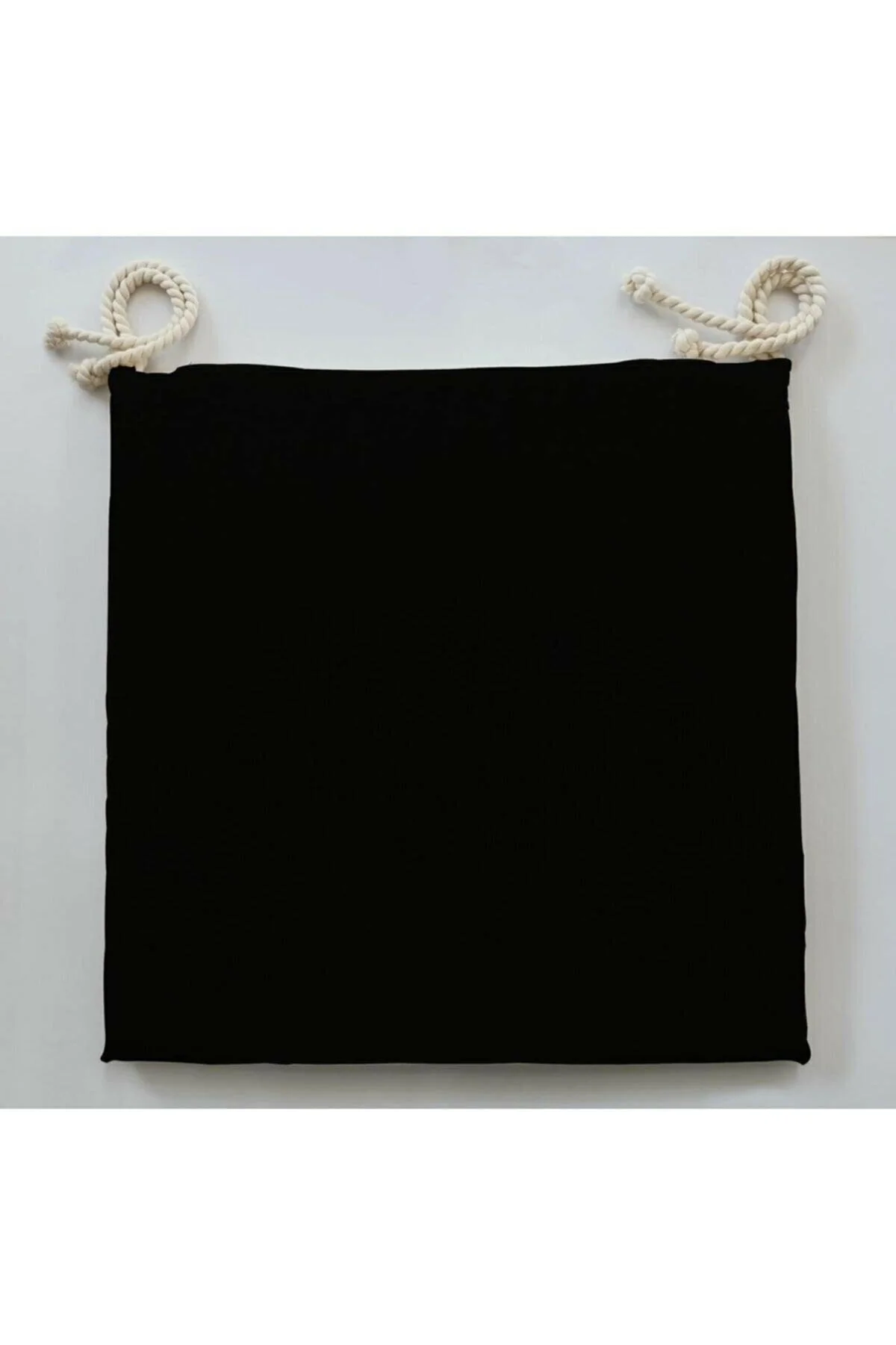 Machine-washable black chair cushion 40x40 cm with eco sponge filling
