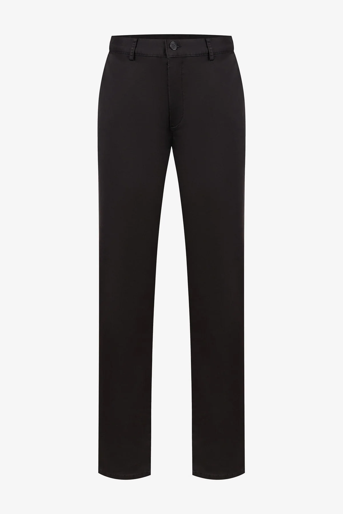 Black cotton chino pants with elastane