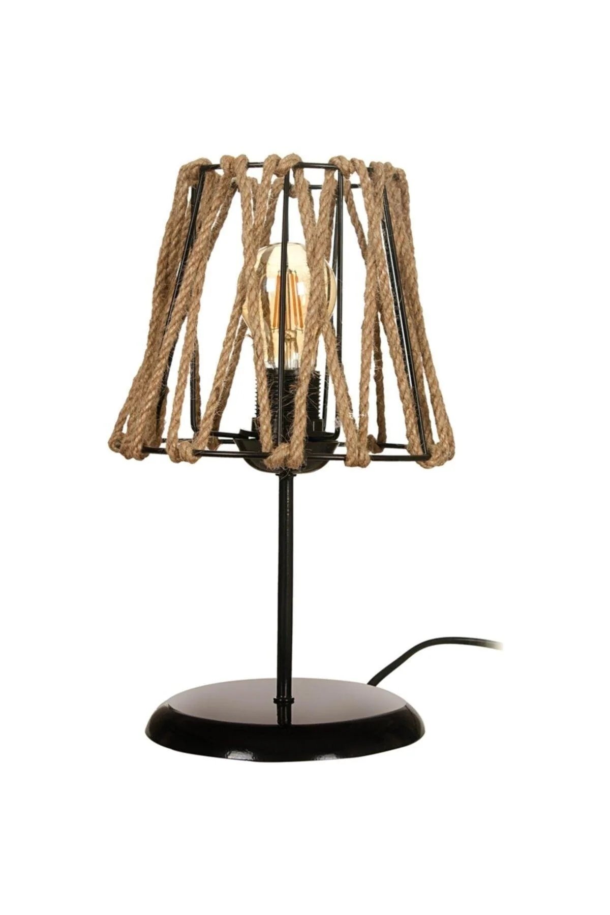Black Lampshade for E27 Bulb, 20 cm Diameter, Premium Fabric Shade