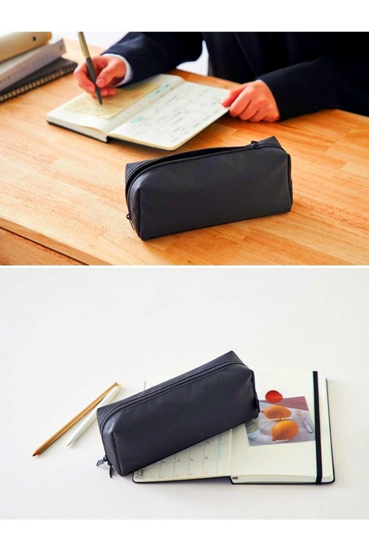 Washable canvas pencil case with box design