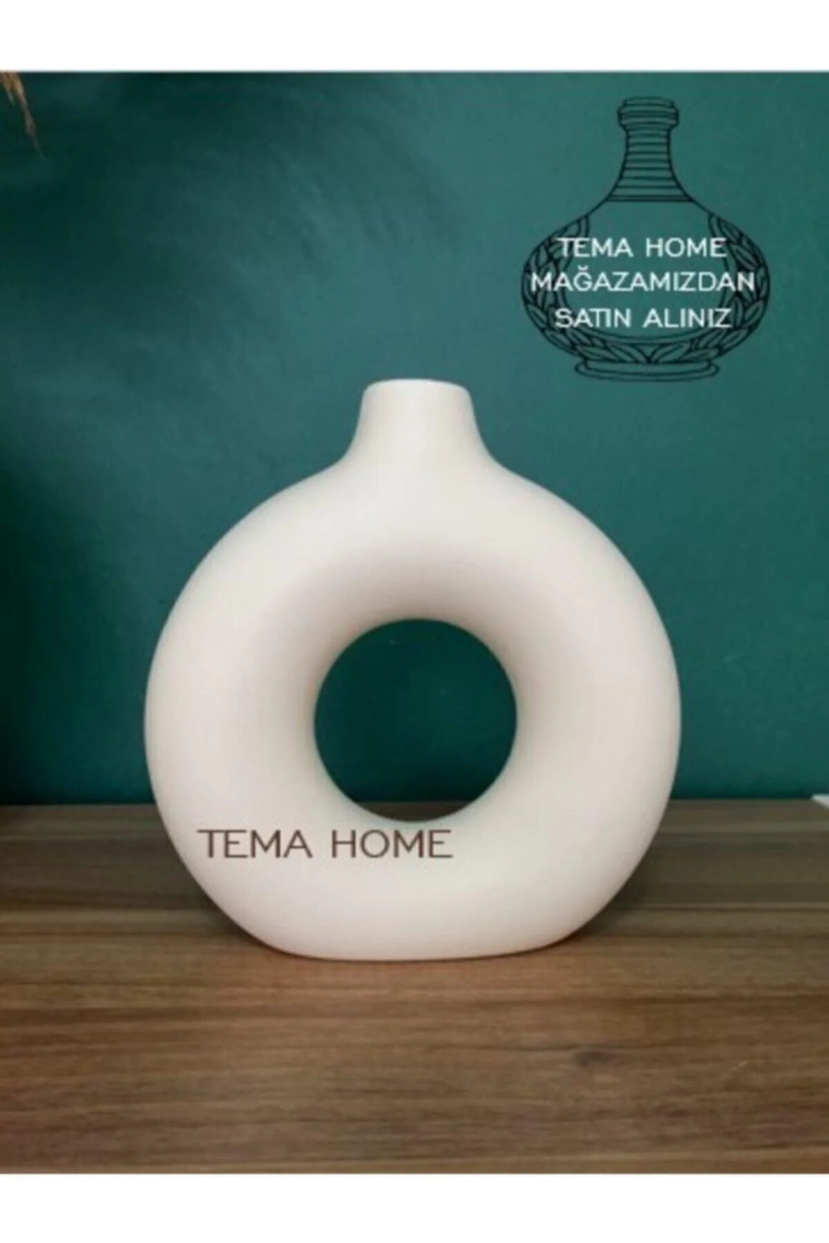 Small handmade ceramic vase with painted texture
