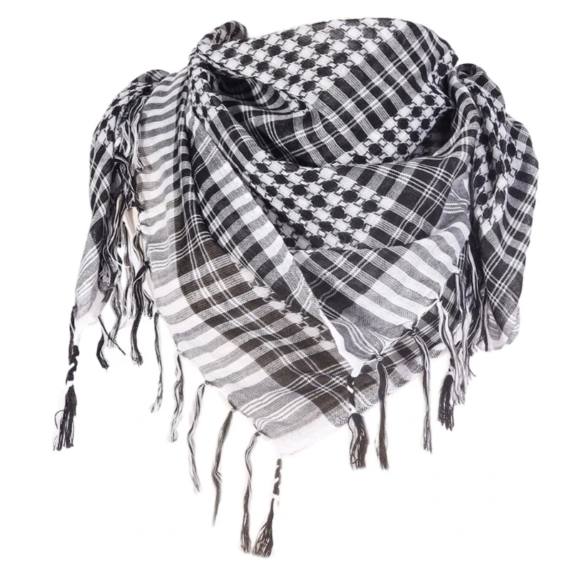 Boho Plaid Tassel Scarf - Lightweight & Versatile