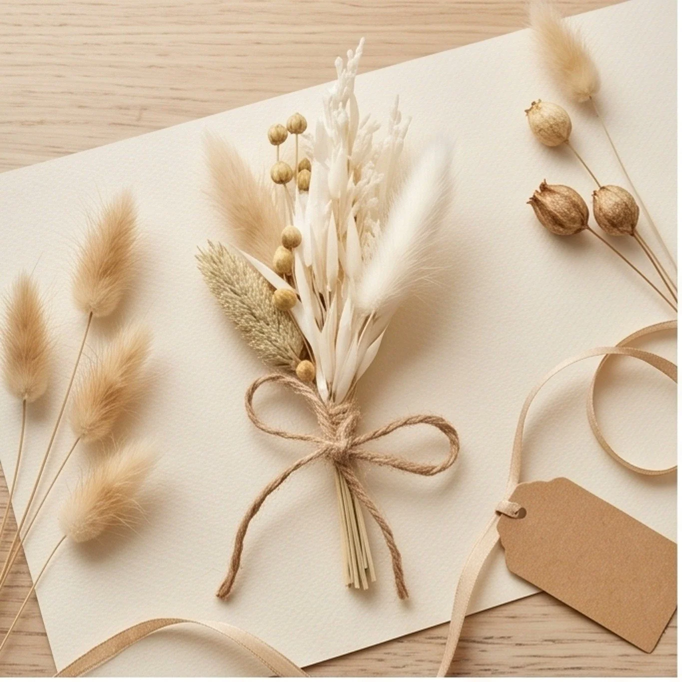 Boho Wedding Decor Set - 12 Mini Dried Flowers