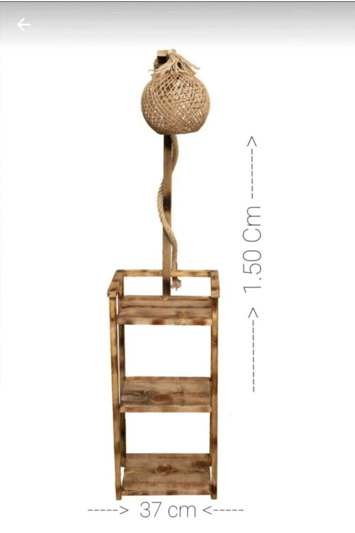 Partitioned wooden bookcase floor lamp