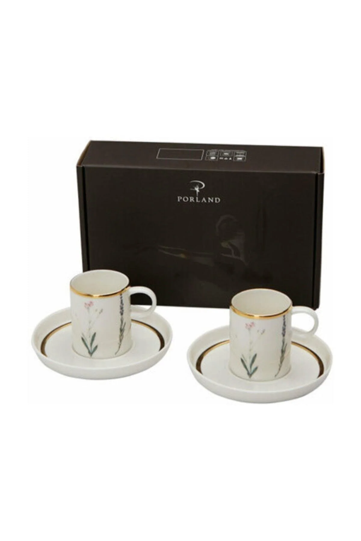 Botanical Pattern Coffee Cup and Saucer Set – Elegant Floral Design for Home Dining
