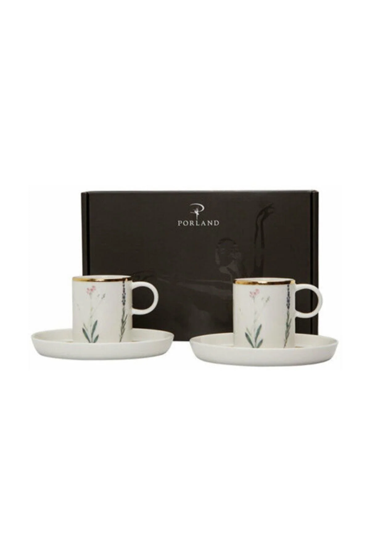 Botanical Pattern Coffee Cup and Saucer Set – Elegant Floral Design for Home Dining