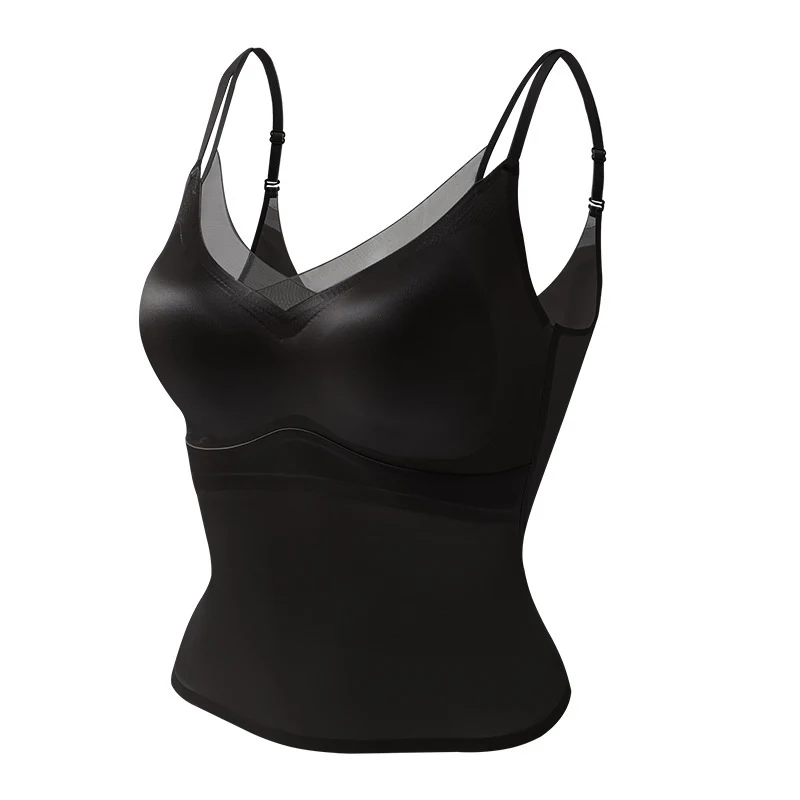 Breathable Cross-Strap Mesh Cami Top