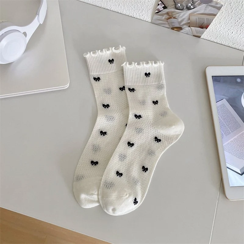 Breathable Women's Lace Socks - 6 Pack