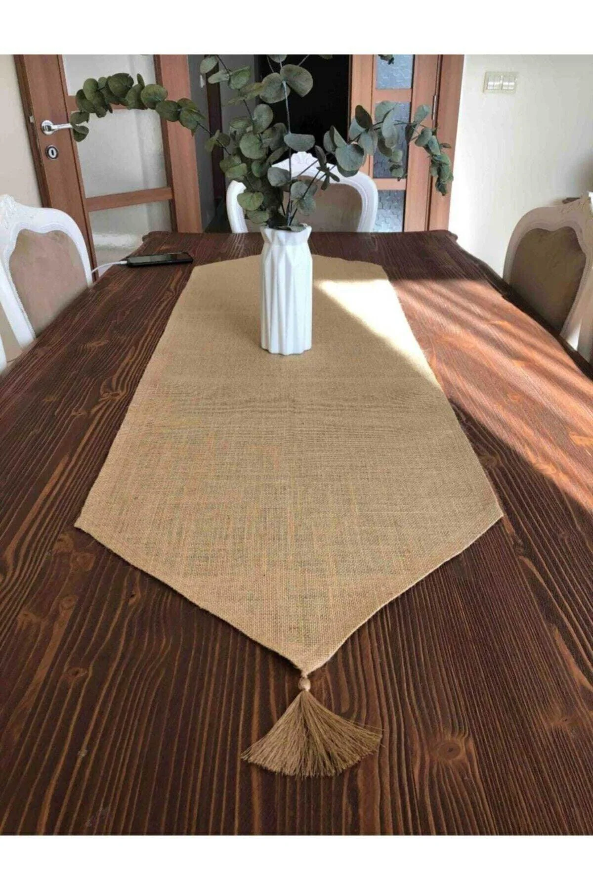 Handwoven Jute Table Runner 40 x 150 cm