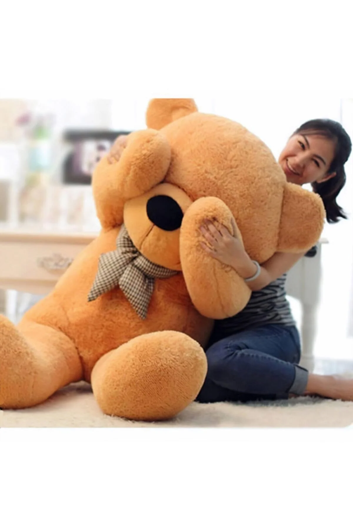 160cm light brown plush teddy bear