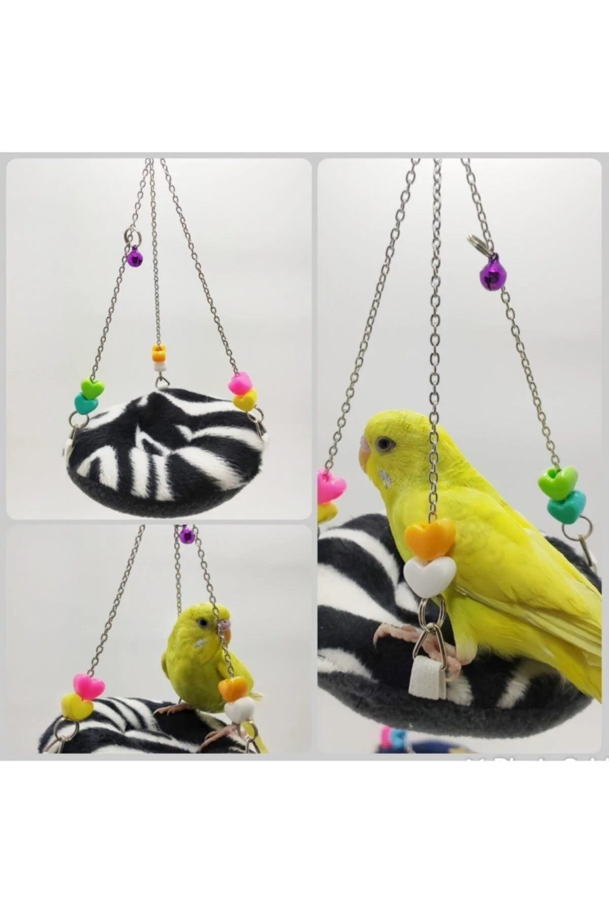 Bird sleeping hammock with plush cushion for small parrots