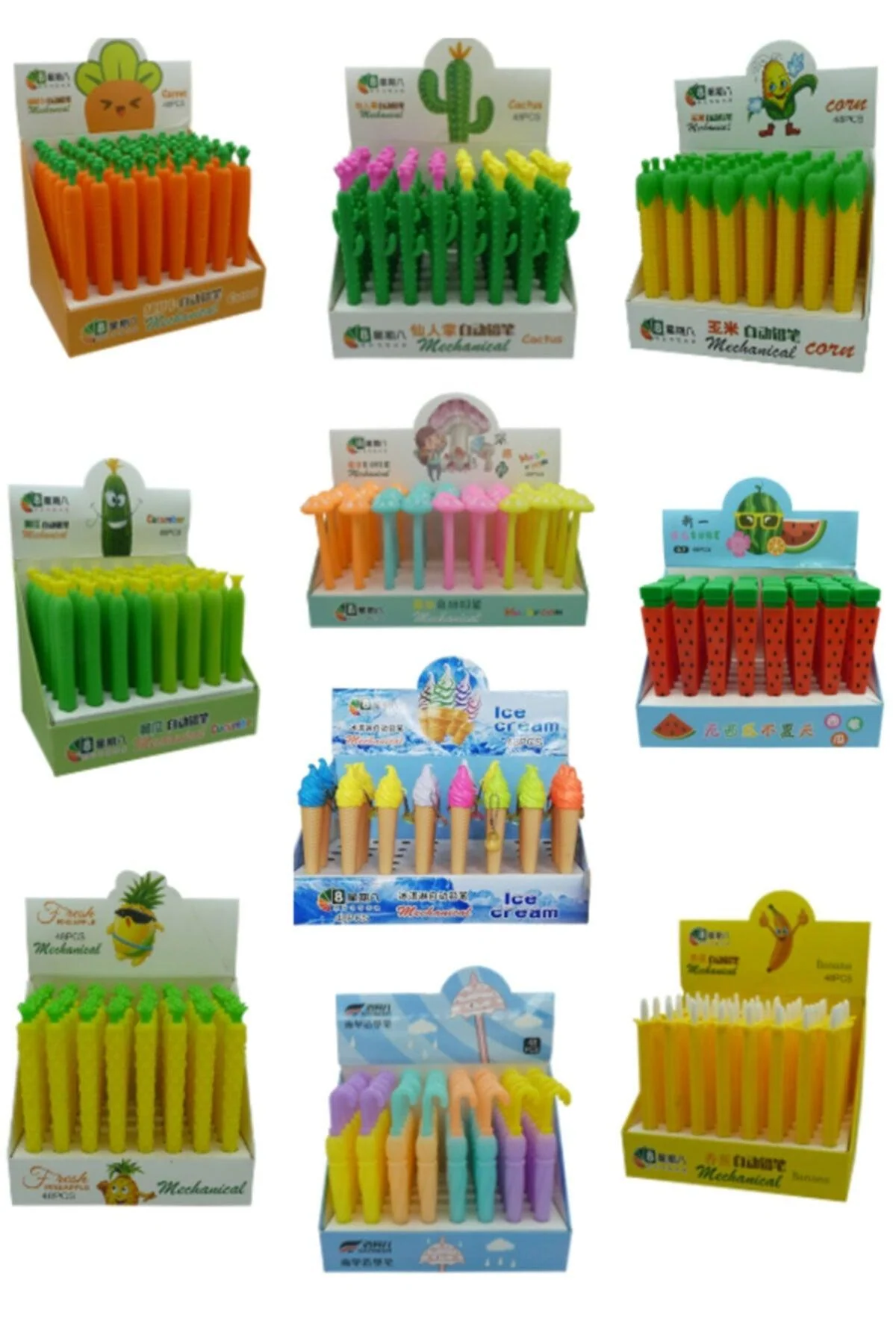 Fun 10-piece variety pack of colorful 0.7mm tip pens