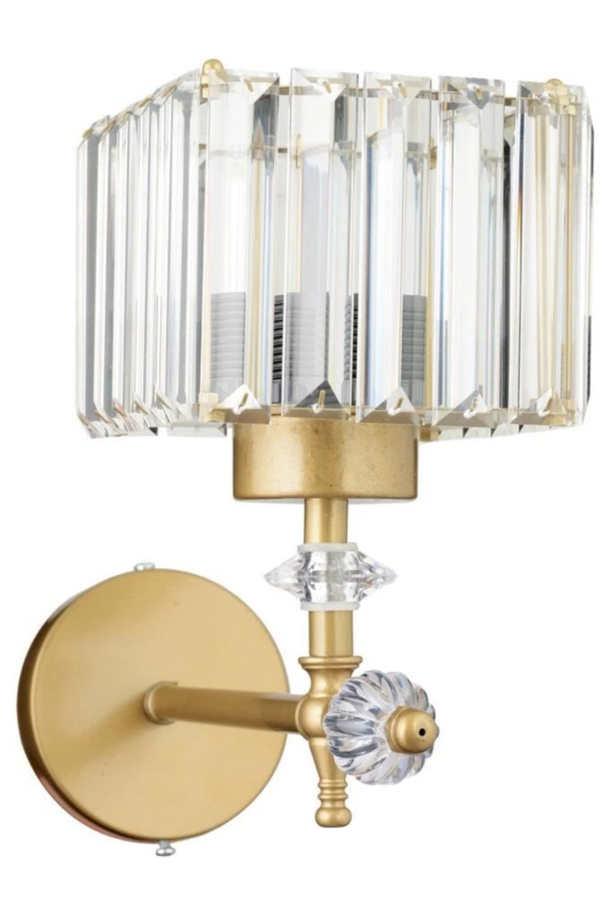 Gold Crystal Stone Wall Sconce with Adjustable Cable