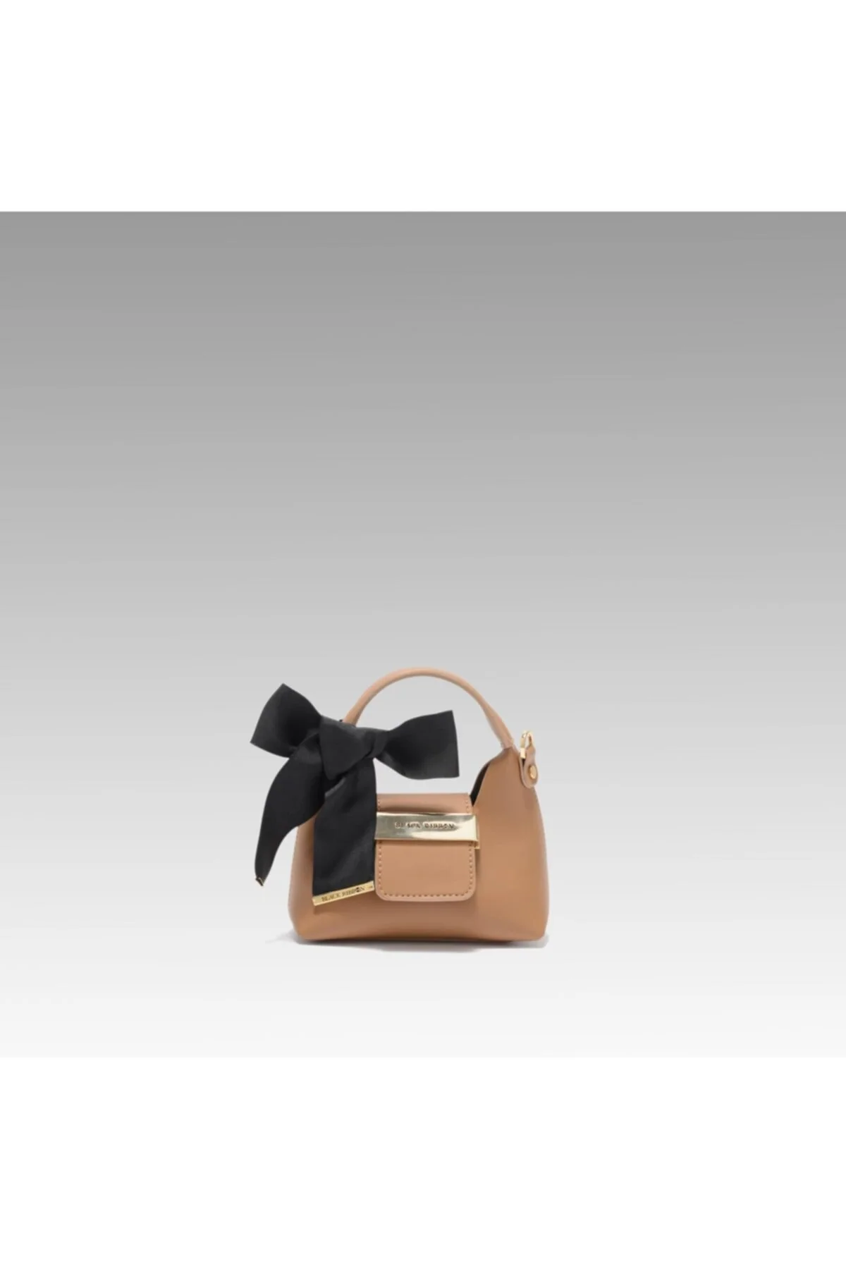 Small Micro Bag with Detachable Hanger – Camel Faux Leather