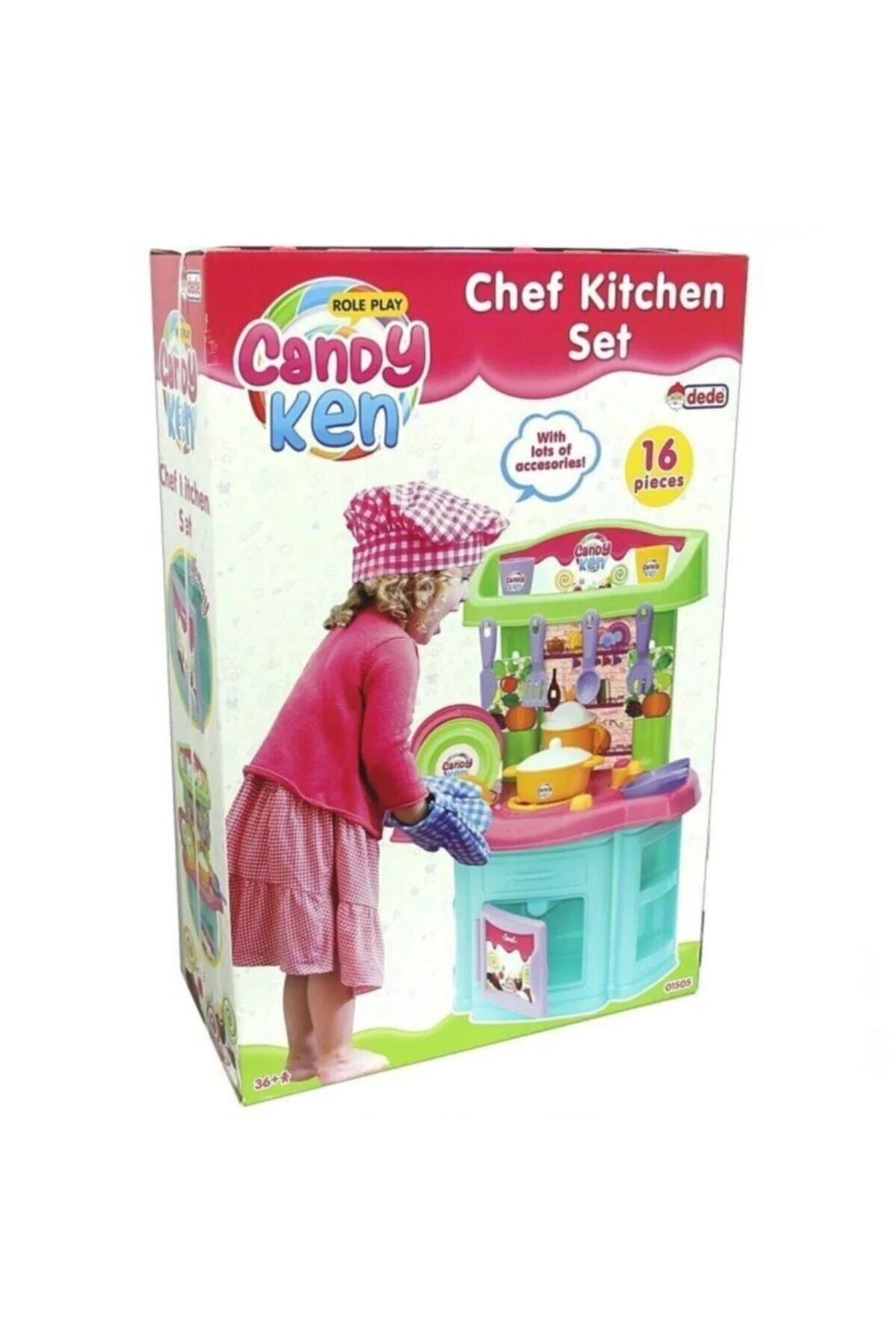 16-piece toy kitchen set for children with accessories
