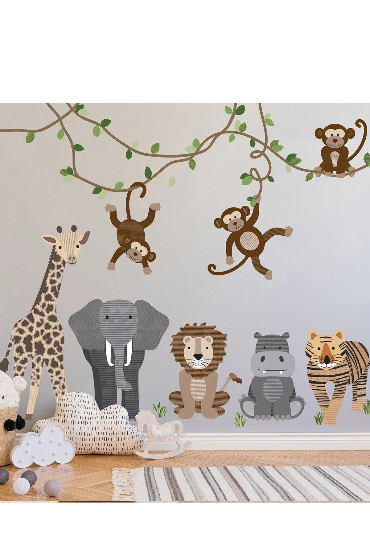 Cartoon Forest Animals Vinyl Wall Sticker