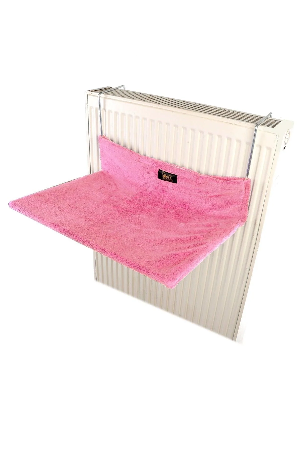 Foldable heated cat bed with plush mattress 50 x 40 cm pink