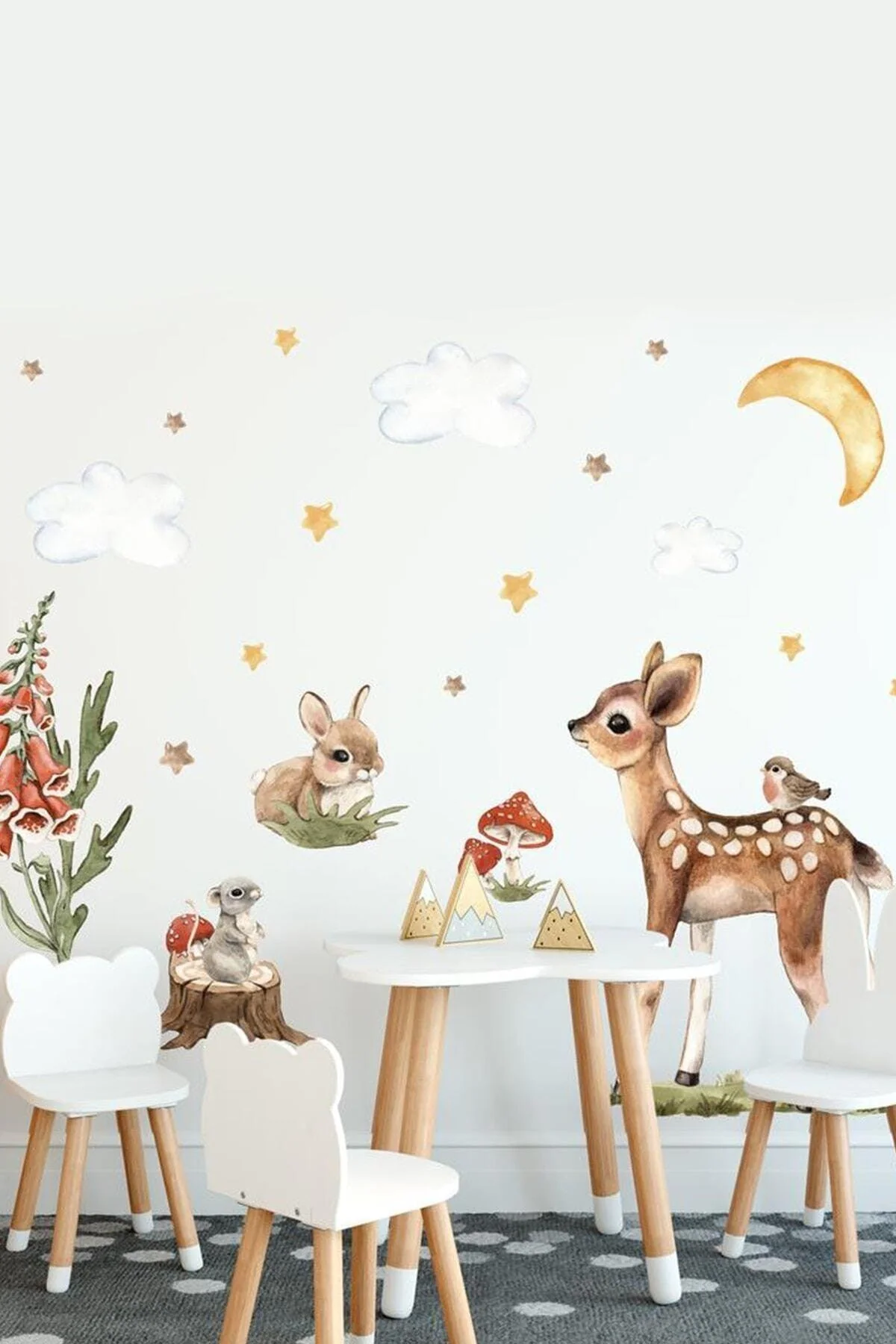 Jungle Buddies Wall Sticker – 100 × 50 cm Vinyl Decal
