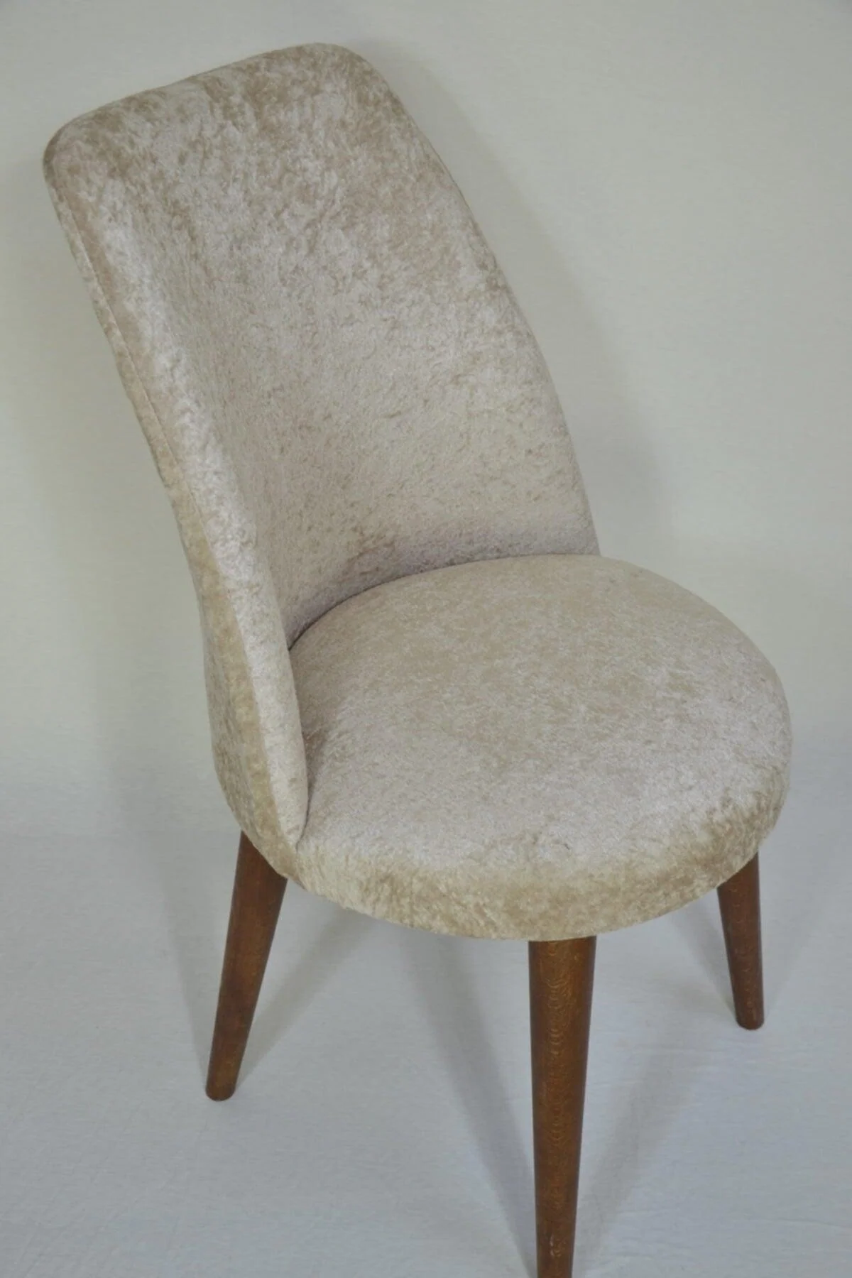 Adjustable velvet oval chair cover set for retro seating