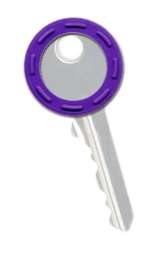 Round colored cylinder rings for door lock systems in light blue, 25mm diameter
