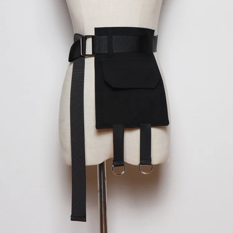 Chic Black Apron Skirt