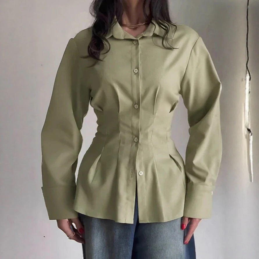 Chic Button-Down Long-Sleeve Cardigan Top