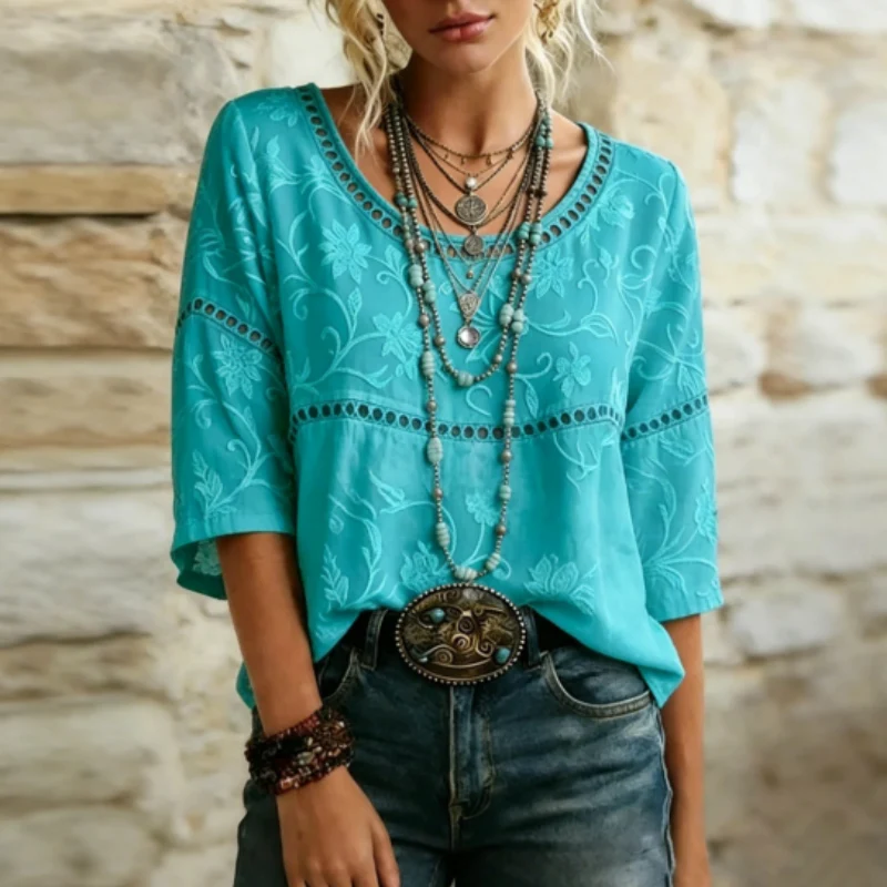 Chic Embroidered Blouse