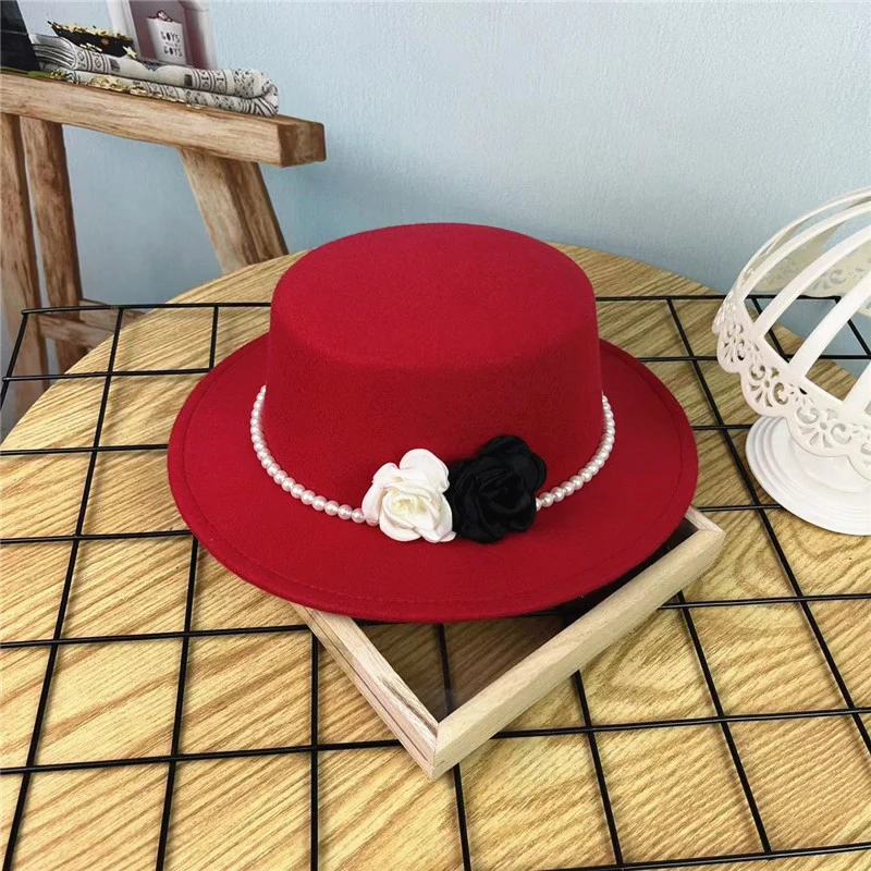 Chic Woolen Flat Hat