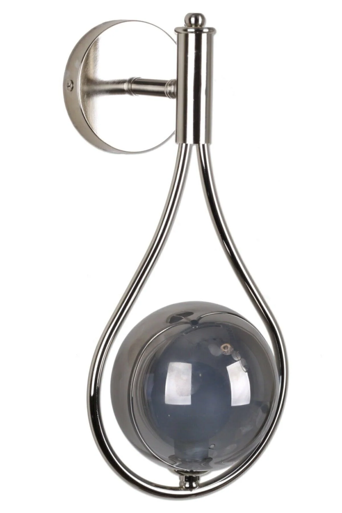 Chrome Plated Wall Sconce with Adjustable Mount, 17cm Width, 36cm Height