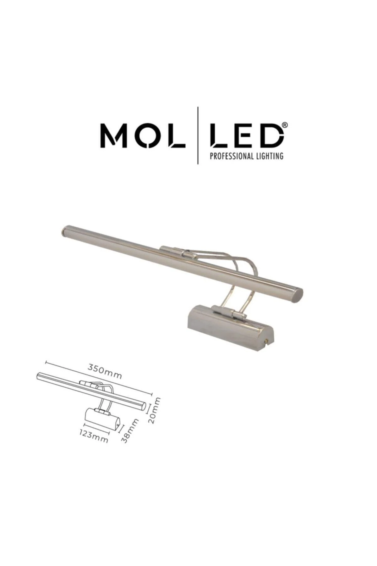 Adjustable chrome wall sconce with 6W LED and diffuser