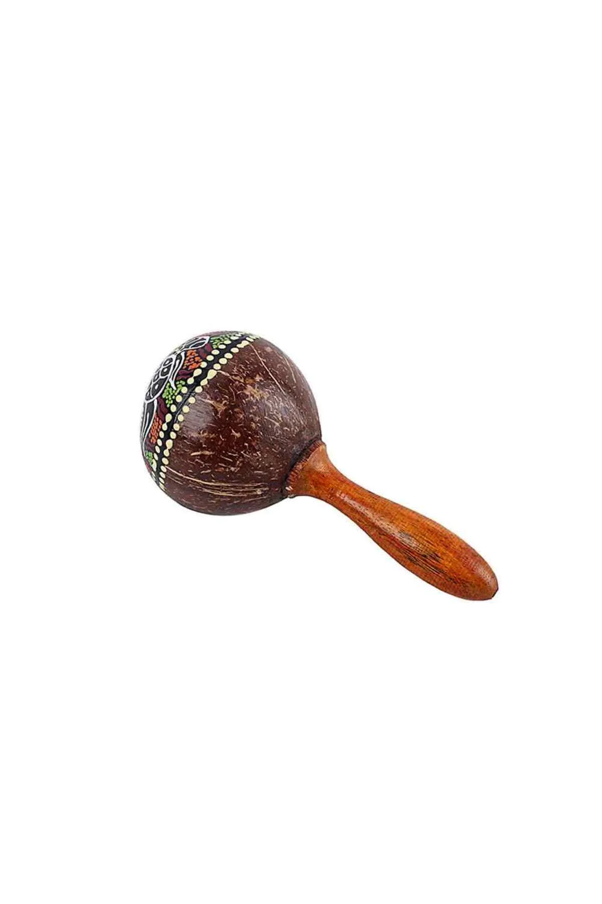 Coconut maracas measuring 24 cm for musical play