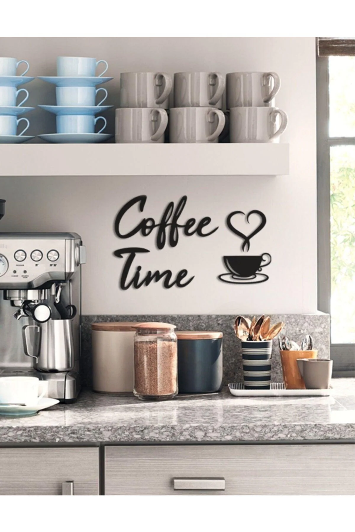 Modern Wooden Coffee Corner Wall Décor